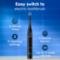 Image 5 for Oral-B iO 2 Electric Toothbrush, 2-Pack, Black & Pink, 2 Brush Heads, Travel Case