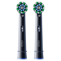 Image 3 for Oral-B Pro Cross Action Black Toothbrush Heads, 2 Counts
