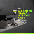 Image 5 for Labs With Exfoliating Bar Razor, 1 Handle, 2 Blades, 1 Magnetic Stand, 1 Travel Case