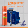 Image 3 for Fusion5 UCL Razor For Men, 1 Gillette Razor, 3 Replacement blades, Shave Gel 200ml, Washbag