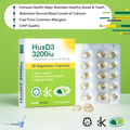 Image 4 for HuxD3 3200iu Vitamin D3 30 veg caps