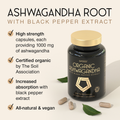 Image 3 for Organic Ashwagandha 1000mg 120 Capsules