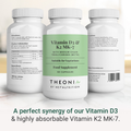 Image 2 for Vitamin D3 & K2 MK-7 with Medium Chain Triglycerides (MCTs) 60 Capsules