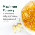 Image 4 for Omega 3 Fish Oil with High EPA & DHA Concentration 60 Softgels
