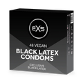 Image 1 for Black Latex Condoms Vegan 48 Pack
