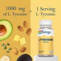 Image 5 for L-Tyrosine Free-Form Amino Acid Supplement 1000mg 60 Capsules