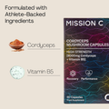 Image 2 for Mission C Cordyceps Capsules 8000mg with Vitamin B5 60 Vegan Capsules