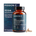 Image 1 for Mission C Reishi Capsules 6000mg with Ashwagandha + Magnesium 60 Vegan Capsules