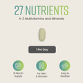 Image 3 for Multivitamin & Mineral Tablets 27 Nutrients 1 a day 400 Vegan Tablets