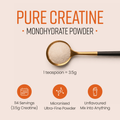 Image 3 for Creatine Powder 3.5g per serving - 400g pouch - 114 servings of Pure Creatine Monohydrate Powder
