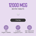 Image 3 for Biotin with Coconut - 12,000 mcg - 400 Tablets