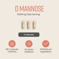 Image 3 for Pure D-Mannose - 2000mg per Serving - 180 Capsules