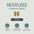 Image 3 for Methylated Vitamin B Complex with Vitamin C - 11 B Vitamins - 120 Tablets