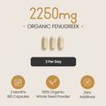 Image 3 for Organic Fenugreek - 2250mg Per Serving - 180 Capsules