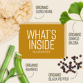 Image 5 for Organic Lions Mane Mushroom Complex with Gingko Biloba - 3600mg per Serving - 120 Capsules