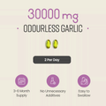 Image 3 for Odourless Garlic Softgels - 30,000mg per Serving - 180 Softgels