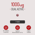 Image 3 for Methylated Vitamin B12 Tablets Dual Active - 1000mcg - 60 Tablets