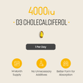 Image 3 for Vitamin D3 4000 IU 100ug - 425 Micro Softgels