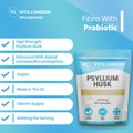 Image 3 for Psyllium Husk Capsules Fibre + Probiotic Acidophilus 4000mg  60 Capsules