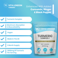 Image 3 for Turmeric + Ginger Curcumin Supplement 4000mg 120 Tablets