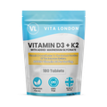 Image 1 for Vitamin D3 + K2 Supplement 4000IU 180 Tablets