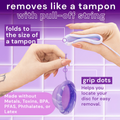 Image 3 for Reusable Menstrual Discs With Pull-Off String S & L - comfydisc Purple & Lavender (2pcs)