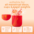 Image 2 for Menstrual Cup Sterilizer For Discs & Cups - comfycase Red & Orange (1pcs)