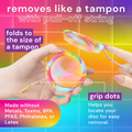 Image 2 for Reusable Menstrual Discs With Pull-Off String S & L - comfydisc Rainbow (2pcs)