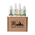 Image 1 for Pits and Bits Travel Wash Kit Rinse free wash kit No Rinse shampoo and body wash 100ml