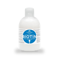Image 1 for Cosmetics KJMN Biotin Beautifying Shampoo dor Dry, Damaged and Fragile Hair, Helps Reduce Breakage, Deeply Moisturises, Strengthens the Roots and Improves Scalp Condition with Coconut Oil 1L