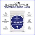 Image 2 for Cosmetics KJMN Blueberry Extract Revitalising Hair Mask, for Dry, Damaged and Chemically Treated Hair, Deeply Hydrates, Nourishes the Scalp, Enhances Shine and Texture with Avocado Oil 1L