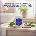 Image 3 for Cosmetics KJMN Blueberry Extract Revitalising Hair Mask, for Dry, Damaged and Chemically Treated Hair, Deeply Hydrates, Nourishes the Scalp, Enhances Shine and Texture with Avocado Oil 1L