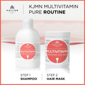 Image 5 for Cosmetics KJMN Multivitamin Energising Hair Mask for Fragile and Dull Hair, Nourishes, Hydrates and Protects Against Heat Styling Damage with Ginseng Extract and Avocado Oil 1L