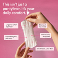 Image 4 for 100% Organic Cotton Topsheet Pantyliners – 24 Liners – Regular