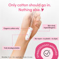 Image 3 for 100% Organic Cotton Tampons – 16 Tampons – Normal
