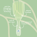 Image 4 for Nature Spell Nature Spell Flexiflow Hair Brush Green