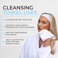Image 2 for Disposable Cotton Face Towel - Soft Cotton Dry Wipes for Make-up Removal, Facial Cleansing & hygiene - Dual-Texture Design, Gentle Face Cloth for Sensitive Skin with No Added Fragrance - Box of 60