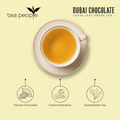 Image 5 for Dubai Chocolate Tea - Loose Leaf Green Tea - 100g Tin Caddy