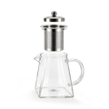 Image 3 for Square Glass Teapot 400ml with stainless steel infuser