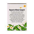 Image 5 for Square Glass Teapot 400ml with stainless steel infuser