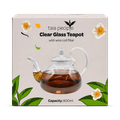 Image 1 for Clear Glass Teapot 800ml with Wire Coil Filter