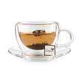 Image 3 for Double walled glass Cup and Saucer - 200ml