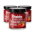 Image 1 for Diablo No Added Sugar Strawberry Jam 230g Pack of 3