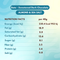 Image 3 for Date Sweetened Dark Chocolate with Roasted Almonds & Sea Salt 40g