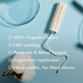 Image 3 for Mixed Tampons Regular (Organic & CBD-Enhanced) | 18ct | Pesticide & Metal Tested, CBD Comfort Coating & Organic Cotton | No-Shed Sleeve
