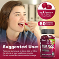 Image 5 for Sugar-Free Beetroot Gummies Peach Flavour 60 Gummies