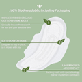 Image 5 for - 100% Certified Organic Cotton Inside and Out Feminine Pads, Sanitary Napkin 40 Count, Moderate Flow, Regular Absorbency, New Larger Size Packaging