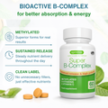 Image 2 for Super B-Complex with Active Methylated B Vitamins & Vitamin C, 60 Tablets