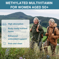 Image 3 for High-Absorption Methylated Multivitamin & Minerals for Women 50+, 60 Tablets