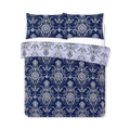 Image 1 for Chatsworth Navy Reversible King Duvet Cover Set (Size: 230 x 220 cm) Including Two Pillowcases